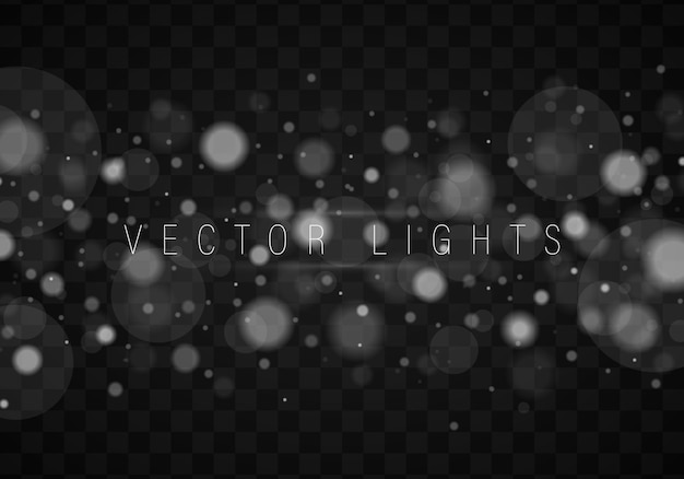 Silver bokeh poster with gradient mesh. Premium Vector