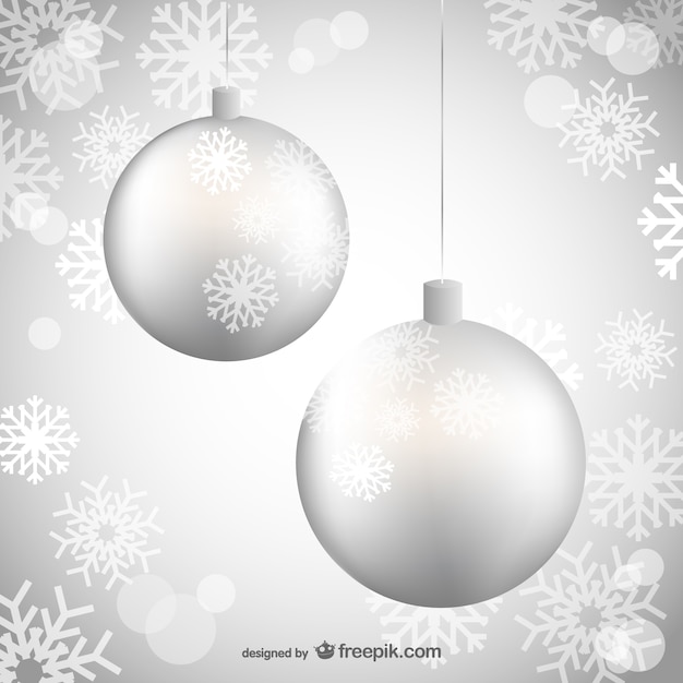Silver Christmas balls