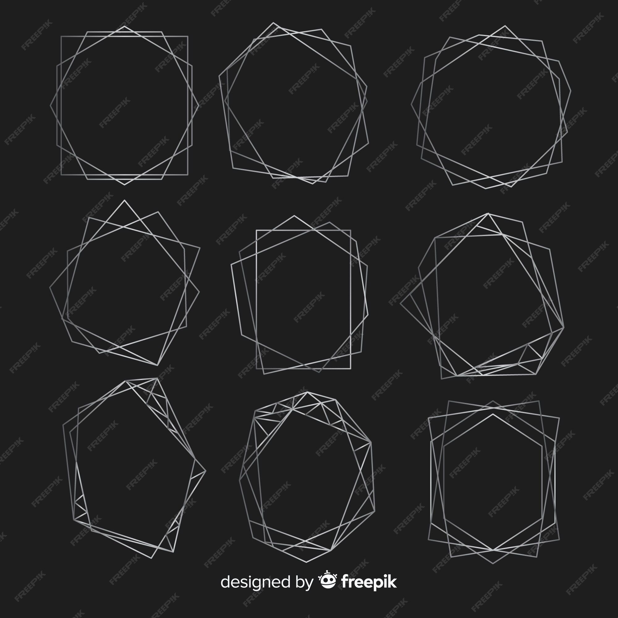 Free Vector | Silver frame collection