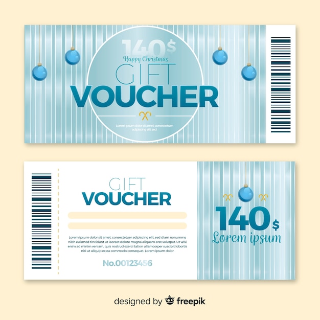 Free Vector | Silver gift voucher