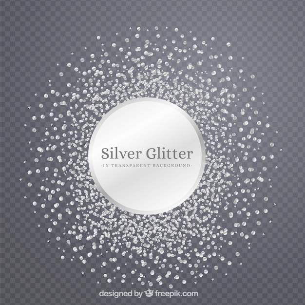 Free Vector | Silver glitter with transparent background