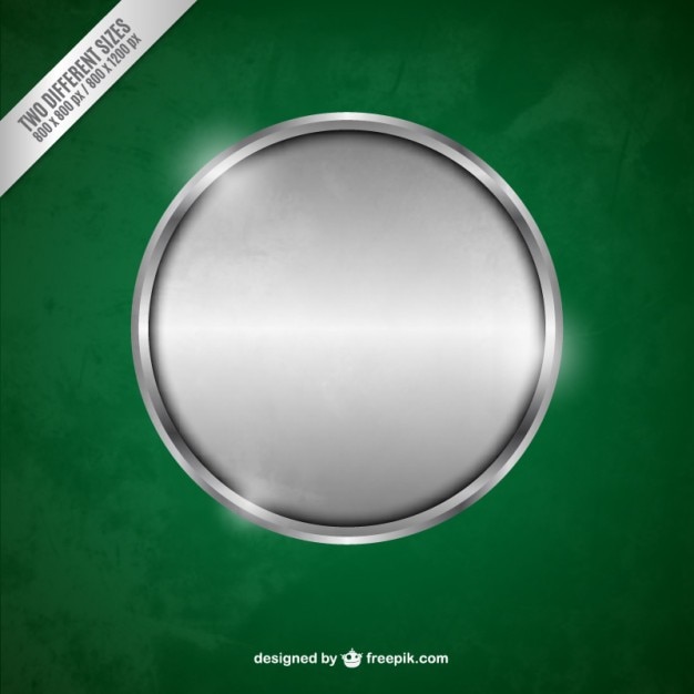 Silver metallic circle | Free Vector