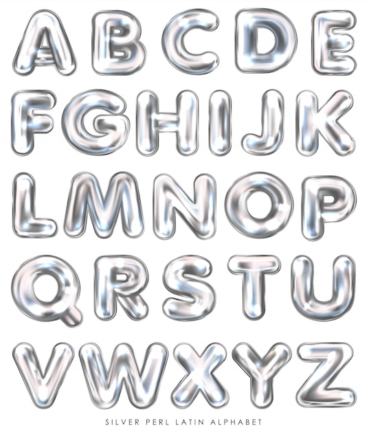 silver foil letters