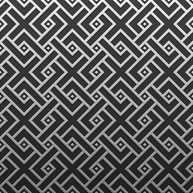 シルバー プラチナ金属の幾何学模様の背景 エレガントで贅沢なスタイル プレミアムベクター