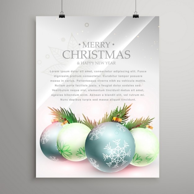 Silver poster, merry christmas