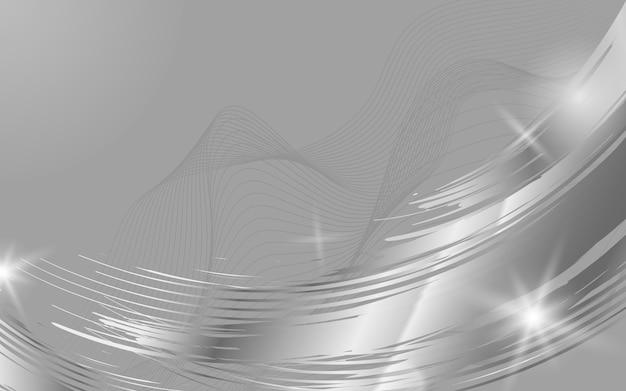 Free Vector Silver Wave Abstract Background Illustration