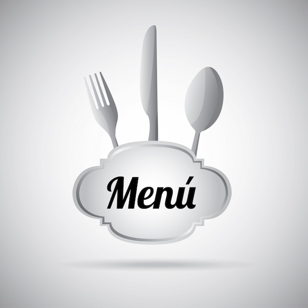 Silverware menu Free Vector