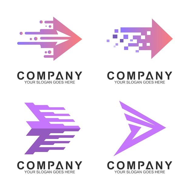 Download Free Simple Arrow Business Logo Set Premium Vector Use our free logo maker to create a logo and build your brand. Put your logo on business cards, promotional products, or your website for brand visibility.