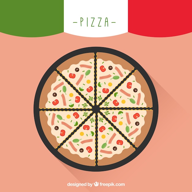 Free Vector | Simple background of tasty pizza