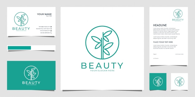 Download Free Simple Bamboo For Beauty And Fashion Logo And Business Card Use our free logo maker to create a logo and build your brand. Put your logo on business cards, promotional products, or your website for brand visibility.