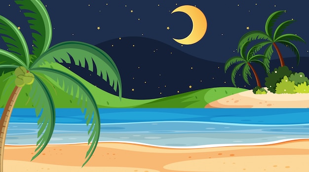 Download A simple beach scene Vector | Premium Download