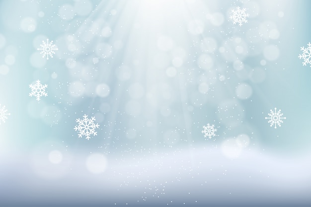 Premium Vector | Simple beautiful winter background