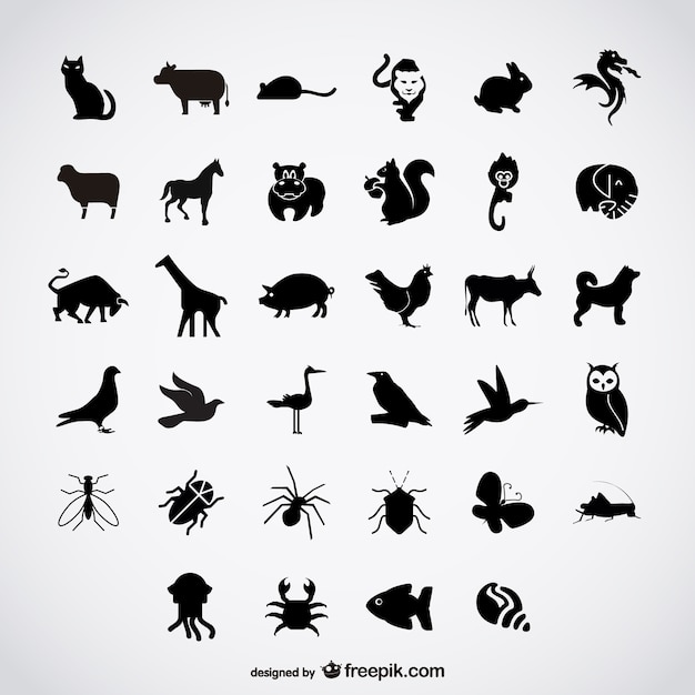 Simple birds silhouettes