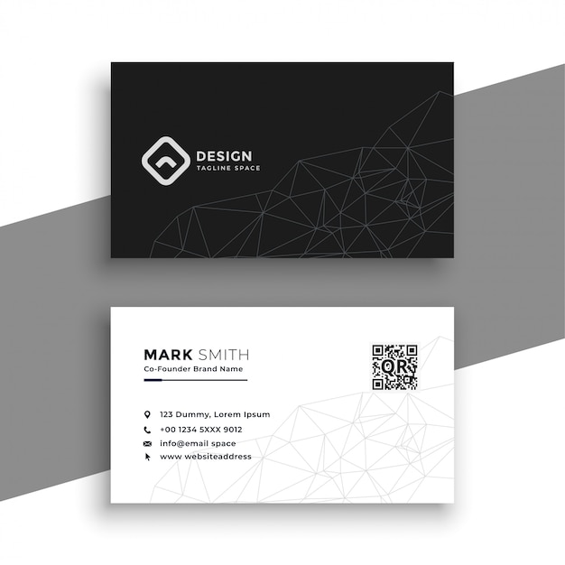 Download Free Simple Black And White Business Card Free Vector Use our free logo maker to create a logo and build your brand. Put your logo on business cards, promotional products, or your website for brand visibility.