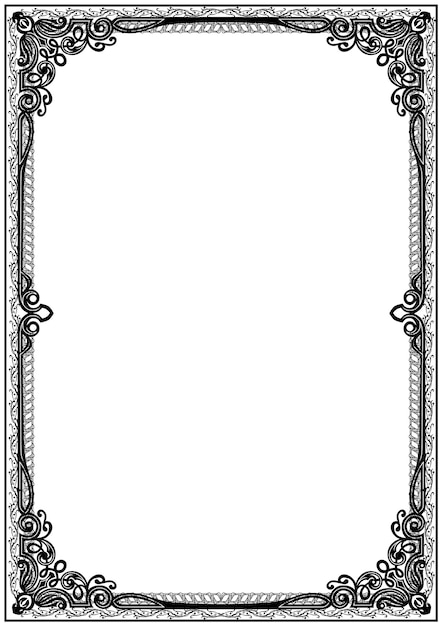 Download Premium Vector | Simple black and white certificate frame ...