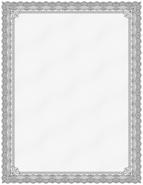 Download Simple black and white certificate frame border Vector ...