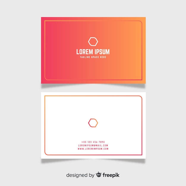 simple business card template psd free download