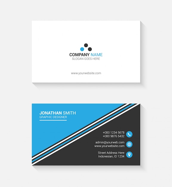 Download Free Simple Business Card With Logo Or Icon For Your Business Premium Use our free logo maker to create a logo and build your brand. Put your logo on business cards, promotional products, or your website for brand visibility.