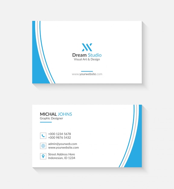 Download Free Simple Business Card With Logo Or Icon For Your Business Premium Vector Use our free logo maker to create a logo and build your brand. Put your logo on business cards, promotional products, or your website for brand visibility.
