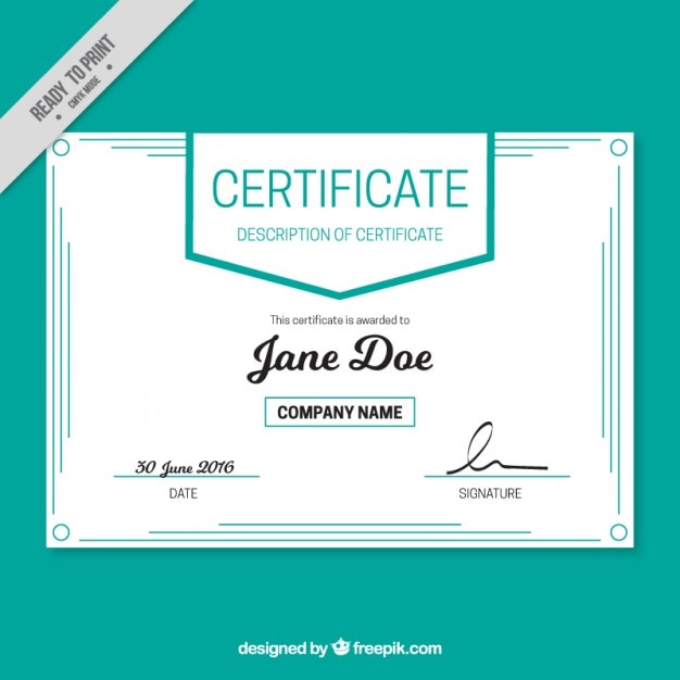 Simple Certificate With Decorative Lines Vector Free Download