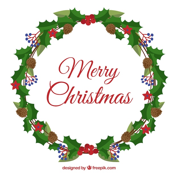 Download Simple christmas wreath Vector | Free Download