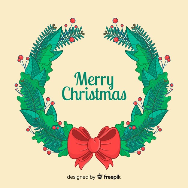 Download Simple christmas wreath Vector | Free Download