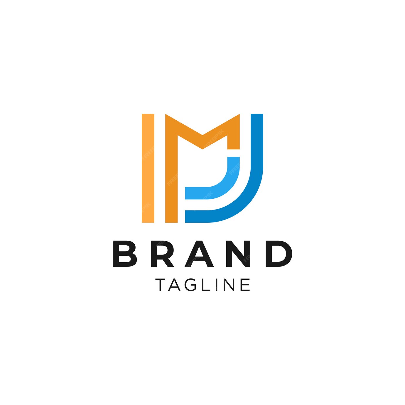 Premium Vector | Simple and clean letter m and j initials logo