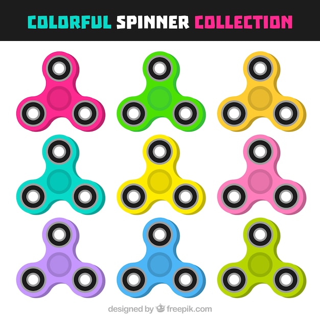 Simple colorful spinner collecti