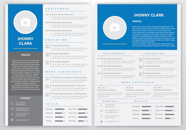 Premium Vector | Simple curriculum vitae or resume template