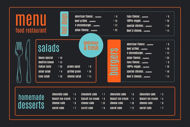 Horizontal Menu Templates Free Download