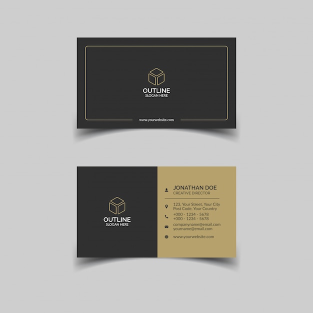 Premium Vector | Simple and elegant business card design