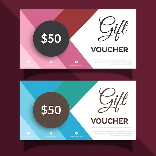 Simple elegant gift voucher design | Premium Vector