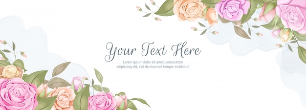 Premium Vector | Simple and elegant wedding banner background