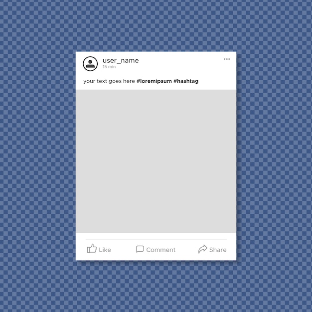 Free Vector Simple facebook frame template