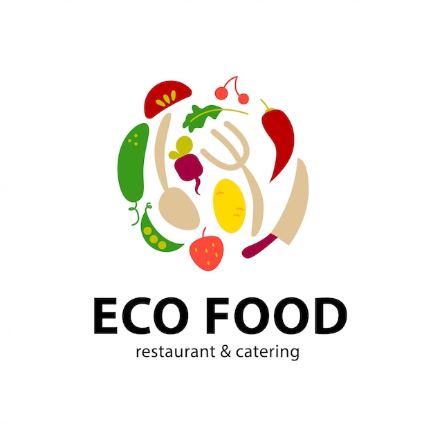 Download Free Simple Flat Food Logo Restaurant Cafe Catering Insignia Food Use our free logo maker to create a logo and build your brand. Put your logo on business cards, promotional products, or your website for brand visibility.