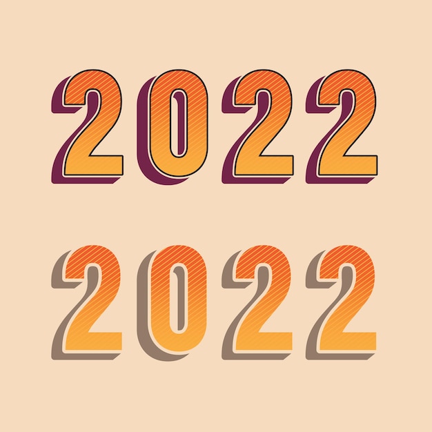 Premium Vector | Simple font style happy new year 2022 minimalist ...