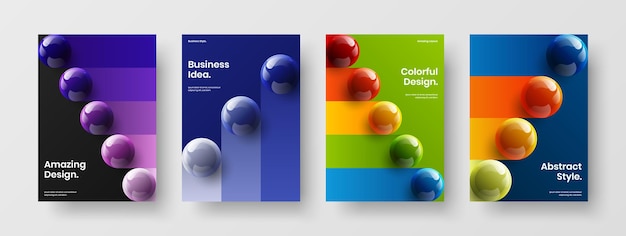 Premium Vector Simple handbill a4 vector design template collection Premium Vector Simple handbill a4 vector design template collection