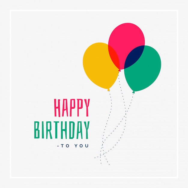 Free Vector | Simple happy birthday greeting design