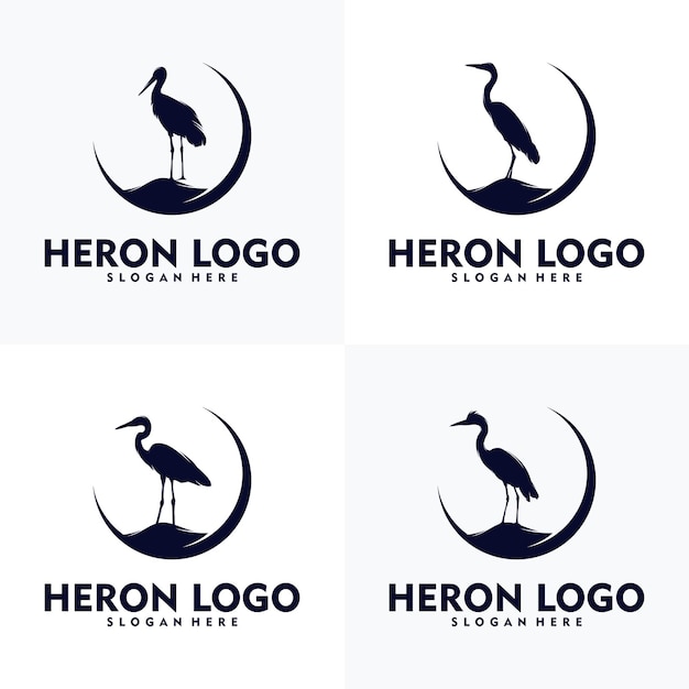 Premium Vector | Simple heron logo concept vector art