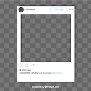 Free Vector Simple Instagram Frame Template