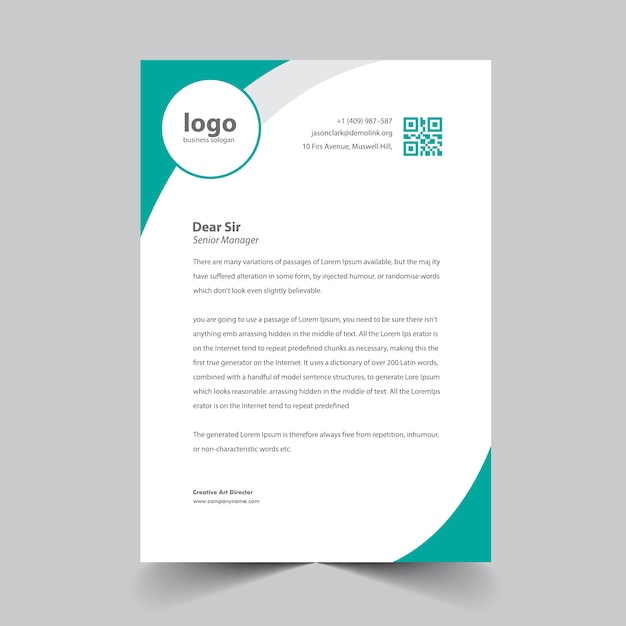 Simple Letterhead Design | Premium Vector