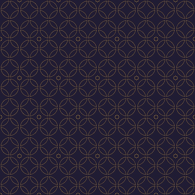 バティックスタイルのシンプルで豪華な幾何学的なシームレスパターン背景壁紙 プレミアムベクター