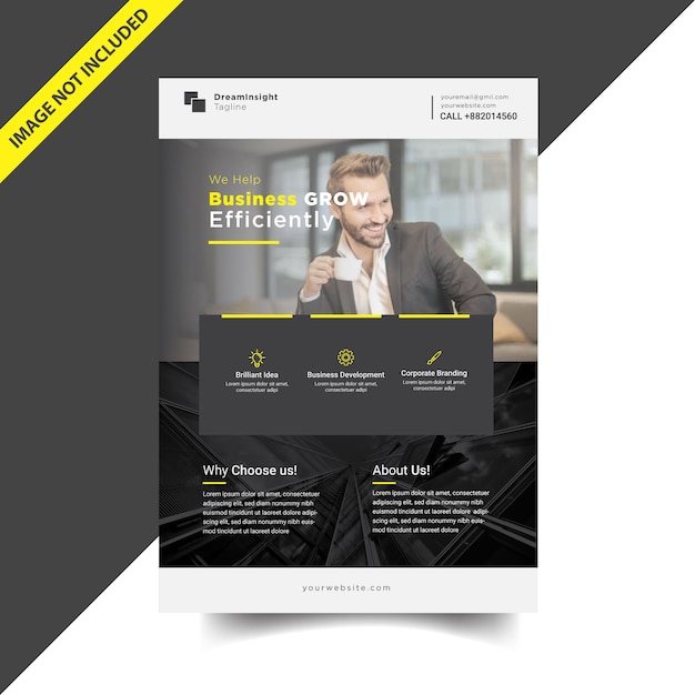 Premium Vector Simple Modern Corporate Flyer Design