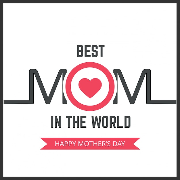 Simple mother\'s day lettering\
illustration