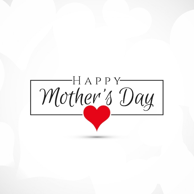 Free Vector Simple Mothers Day Design