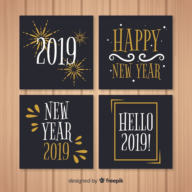 new year card simple and easy