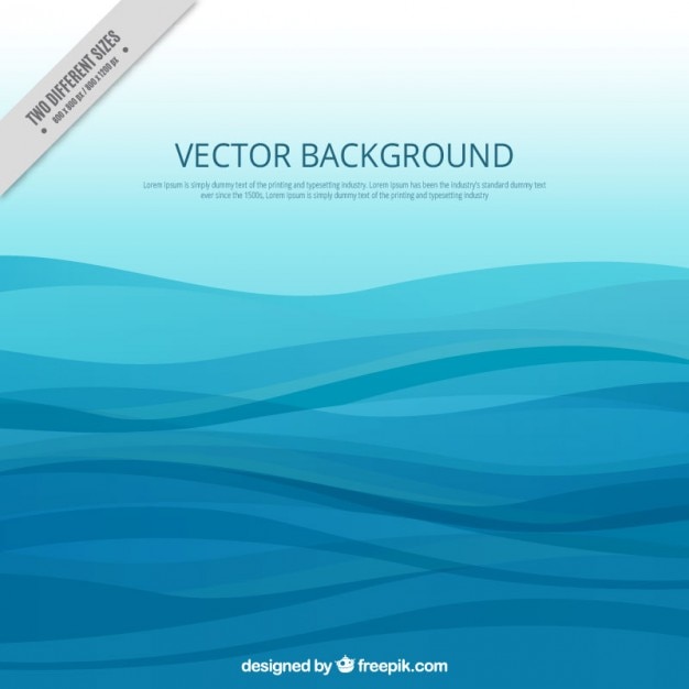 Simple ocean background Vector | Free Download