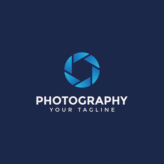 Simple photography logo design template Premium Vector