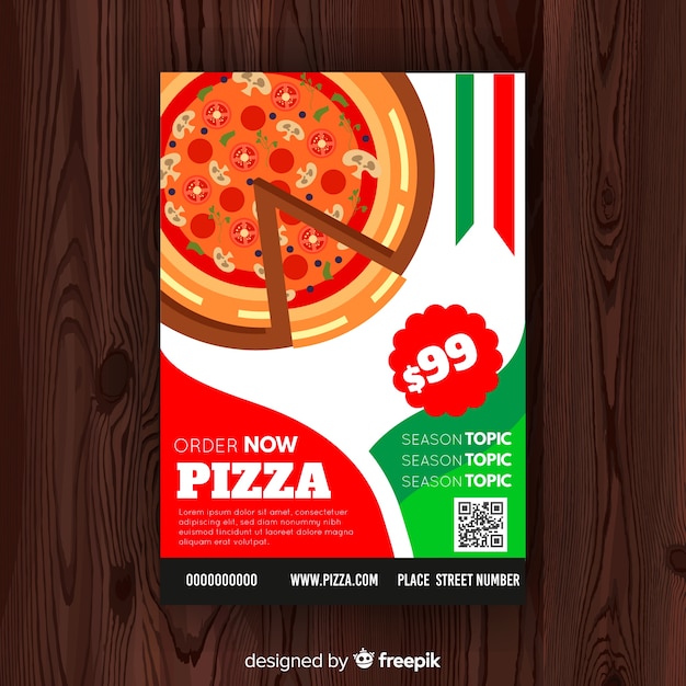 simple-pizza-flyer-template-free-vector