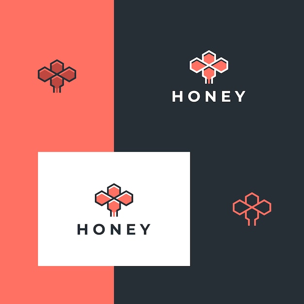 Download Free Simple Polygon Honey Bee Logo Design Inspiration Premium Vector Use our free logo maker to create a logo and build your brand. Put your logo on business cards, promotional products, or your website for brand visibility.